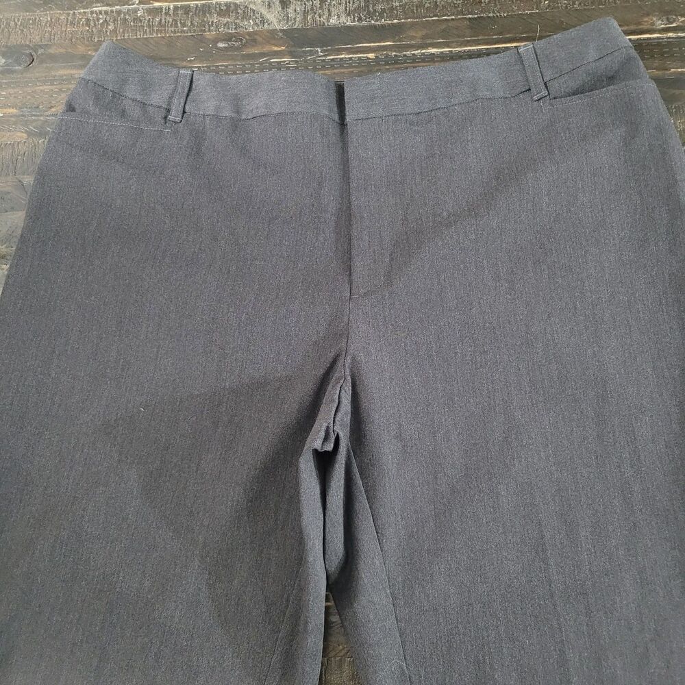 New St. John's Bay Women's Bi-Stretch Pants Charcoal Heather 24W Business Casual - Picture 5 of 11